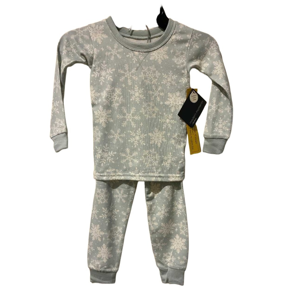 Modern Moments by Gerber Baby Pajamas Snowflake Print Long Sleeve Pants Set 3T‎